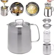 Generic Stainless Steel Oil Filter Pot,304 Large Capacity Versatile Vessel Net