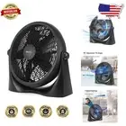 16 Inch High Velocity Floor Fan in Elegant Black - 3 Speed Portable Design