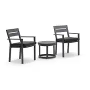 Santorini Outdoor Aluminium Patio Set with Side Table - Outdoor Aluminium Chairs