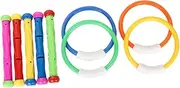 1 Set Wear Resistant Pool Diving Includes Diving Rings Random Colors for Swimming Skill Development and Underwater Fun Random Color