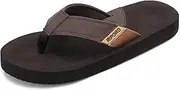 [Ripord] Men's Flip Flops Sandal Beach Sandals 41-46 EU, brown, 10 AU