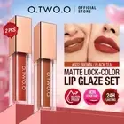 2pcs Lip Gloss Lipstick Matte Velvet Waterproof Long Set Lasting Makeup Q9G7