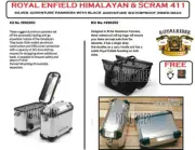 ROYAL ENFIELD HIMALAYAN & SCRAM 411 SILVER PANNIER PAIRS & WATERPROOF INNER BAGS (for: Royal Enfield)