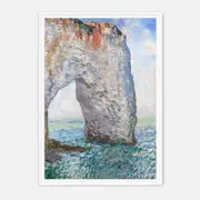 Galrie The Stunning Manneporte Cliffs Artwork by Claude Monet (1886), White Frame, A0 84 x 119cm (33 x 47inch)