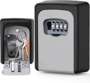SINZUX 4-Digit Combination LockBox, Wall Mounted Key Safe Box Outdoor