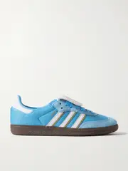 [adidas Originals] adidas Originals - Samba Og Mesh, Suede And Leather Sneakers - Light blue - UK 8 UK 8 Blue