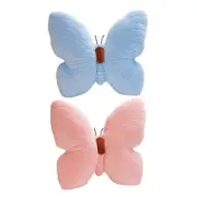 Butterfly Pillow Throwing Pad Short Plushes Cushions Girl Toy for Bedroom