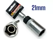 21mm 3/8” Dr Spark Plug Socket Magnetic Universal Wobble Head