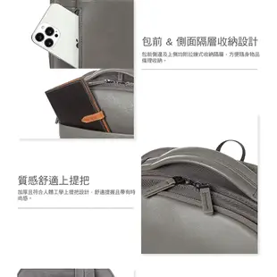 Samsonite RED 新秀麗 筆電後背包/電腦包/雙肩包15.6吋 JEFFERSON 輕量商務皮革(黑/深灰)