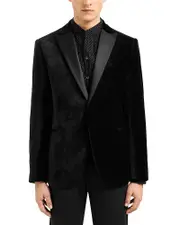 Emporio Armani Slim Fit Embossed Velvet Dinner Jacket 58 IT / 48 US