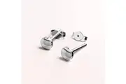 Solid 925 Sterling Silver Circle Stud Earrings