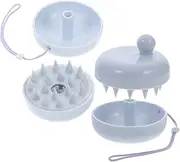 EXQUIMEUBLE 2pcs Silicone Scalp Exfoliator Comb for Gentle Hair Care and Pet Grooming Detachable Cover Hanging Strap Versatile Scalp Massaging Brush