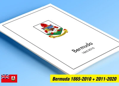 COLOR PRINTED BERMUDA 1865-2010 + 2011-2020 STAMP ALBUM PAGES (141 ill. pages)