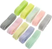 Veemoon 10Pcs Elastic Stretch Band for Sewing Elastic Bands for Skirts Shorts Pants and Waistline for DIY Crafts and Clothing Adjustments