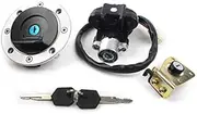 XEBRAD Motor Ignition Switch Key Gas Tank Cap Lock Set, for TL1000R TL1000S, GSX600 750 1200, GSXR600 750 Motorcycle Ignition Switch Key