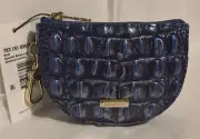 Brahmin Melbourne BRITT Coin Credit Card Case Wallet KYANITE Navy Blue Grey NWT