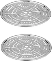 Pressure Cooker Canner Rack, Stainless Steel Canning Rack Steaming Tray for Pressure Canner Cooking Toast Baking 2PCS 32cm, Round Canner Rack