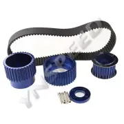 1.5" Notch Belt Gilmer Belt Drive Pulley Kit For 12A 13B 20B RX7 FD FC RX3 Blue (for: Mazda)