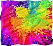 Bedding Fleece Blanket, Decorative for Bedroom Sofa Floor, Splash Ink Art Modern Psyche