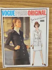 Vintage Vogue Sewing Pattern #2095 "UNCUT" Yves Saint Laurent Size 14