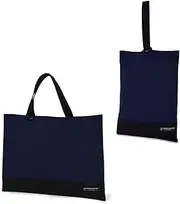 [COLORFUL CANDY STYLE] NK400600 Lesson Bag, Shoe Case, Set of 2, Lesson Bag, Shoe Case, Preparation for Kindergarten, Stylish, Common, Deep Navy x Black