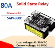 1pc AC SSR Single-phase Solid State Relay SAP4880D 80A DC Control AC Single LED