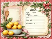 Decorative Paper, Mixed Media, Junk Journaling, Recipe pages, cooking