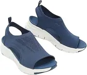 [ZPLxi] Women's Orthotic Sport Sandals, Summer Washable Slingback Orthopedic Slide Sport Sandals for Men, Casual Wedge Knit Mesh Soft Sole Sandals Slippers Women's Shoes