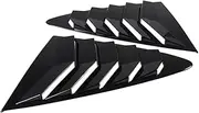 Compatible for Jaguar F-Type 2013-2024 ABS Black Car Rear Window Triangle Exterior Shutter Deflector Decoration Modified Accessrories(Black)