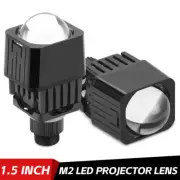 2x 1.5 inch Mini LED Projector Lens 6000K White Headlight Retrofit 60W Universal