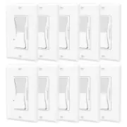 Full Range Dimming | Single Pole/3-Way | Wall Plate Included 10-PK Dimmer Switch