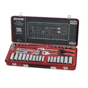 Sidchrome 3/8” METRIC & AF SOCKET SET SCMT13107 43Pcs Polished Chrome Vanadium