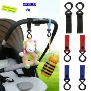 Baby Stroller Pram Pushchair Shopping Bag Handbag Hook Hanger Clips 2pcs AU