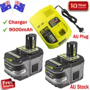 2x18V 9.0Ah Battery For Ryobi P108 ONE+ Plus P102 P103 P104 P109 CHARGER
