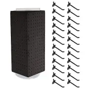 Azar Displays Four-Sided Revolving 8"W x 20"H Pegboard Counter Display w/24...