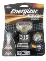 Energizer Vision HD + Focus LED Headlight 315 lumens Headlamp 3 AAA batteries