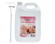 Pure Massage Oil 5L - White Oil Premium Grade Vanilla Scented - With Pump