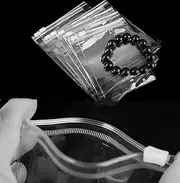[Rikyo] 100 Self Seal PVC Pack Zipper Lock Bags,Clear Jewelry Anti Oxidation Bag Clarity Tarnish Prevention,Small Sealed Bag,Resealable packaging or Storage of Jewelry, Earrings and Rings (9x13cm/3.5x5inch)