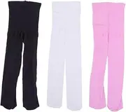 [HONMEET] 3pcs White Tights for Girls White Body Suit Girls White Leggings White Bodysuit Kids Tights Girls White Tights Girls Leotard Kids Dance Tights Child Spring and Autumn Dance Socks