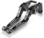 Handlebar Kits Motorcycle Adjustable Foldable Levers Brake Clutch Levers Handlebar Hand Grips end Ninja for kawasakis Z650 Z 650 2016 2017 2018 (Color : D with Logo)