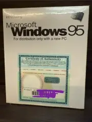 Windows 95 Booklet/Manual & Certificate Of Authenticity Floppy Disk ed. No disks