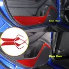 Red Carbon Fiber Door Bottom Anti- Kick Trim Panel Sticker For Subaru WRX 22-23