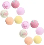 MUSISALY 12pcs Colorful Bath Organic Spa Shower Balls Safe Natural Ingredients for Home Travel Use Women