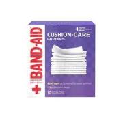 Band-Aid Brand Small Cushion Care Thick Gauze Pads, 2 in x 2 in, 10 Ct