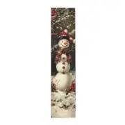 Festive Snowman Table Runner - Christmas Table Runner - Vintage Holiday Decor