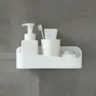 Geometric Bathroom Storage Shelf Strong Adhesive Large Capacity for Kitchen