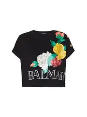 [Balmain] Vintage Roses Print T-Shirt