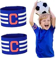 Happyyami 2 Pack Soccer Captain Bands Elastic Arm Bands for Adult Team Leaders Bright Colors
