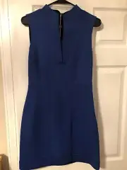 Tibi Dress Size 6 Neoprene Knit Mini Shift Cocktail Blue NWT