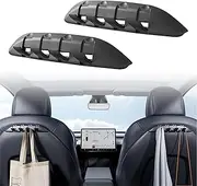 KUNIST 2 Pack Seat Back Hooks Compatible with 2017-2025 Tesla Model 3 & 2020-2026 Model Y Accessories Flexible Grocery Bag Hanger (Not Fit Model 3&Y Performance)